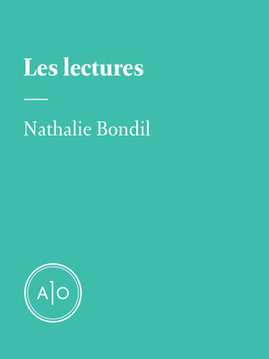 cover image of Les lectures de Nathalie Bondil